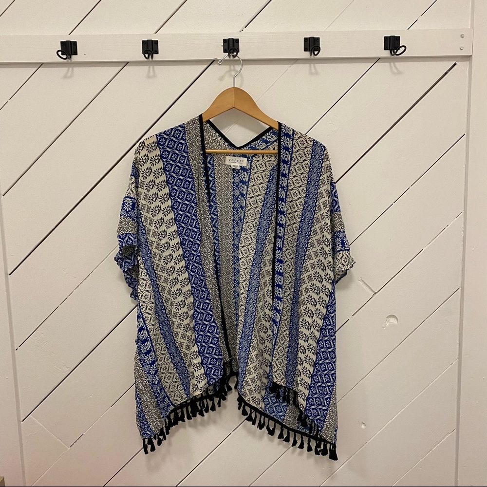 Velvet Boho Kimono-Style Cover Up